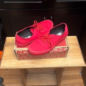 Vans Authentic Shoes - True Red/Black - Men’s 10.5